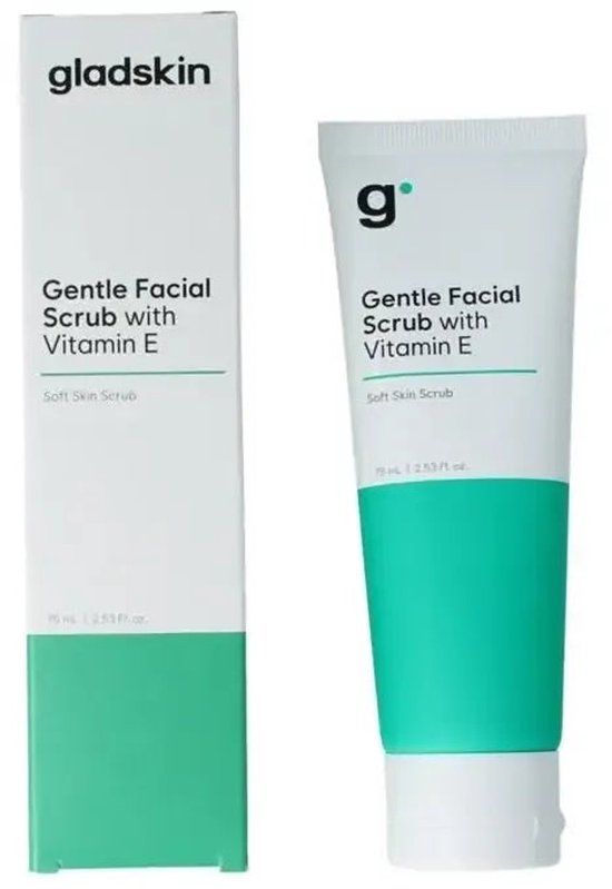 Gladskin Scrub (75 ml) – Milde, parfumvrije gezichtsscrub voor alle huidtypes. Hypoallergeen en vrij van uitdrogende ingrediënten
