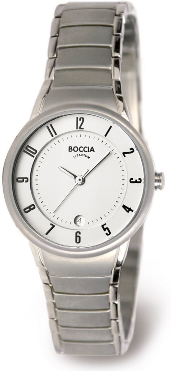 Boccia Titanium Boccia 3158-01 horloge dames - grijs - titanium