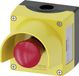 Siemens 3SU18010NB002AC2 3SU1801-0NB00-2AC2 Paddestoelschakelaar In behuizing, Met beschermde kraag Geel Draai-ontgrendeling