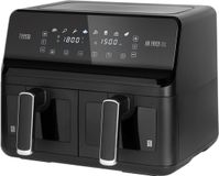 Teesa TSA8089 Airfryer digitale double XXL noir DUAL POT XXL - Friteuse à air chaud - 2700W - 8L - double panier