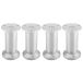 cyclingcolors 4 x meubelpoten Ø 50 mm hoogte 80 mm van aluminium met verstelling 10 mm universeel voor sofa kast keuken badkamer geborsteld aluminium