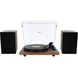 Enova Hifi Enova Platenspeler Hi-Fi Vision2 Set Wdl + 2 speakers in houtafwerking