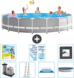Intex Rond Prism Frame Zwembad - 548 x 122 cm - Grijs