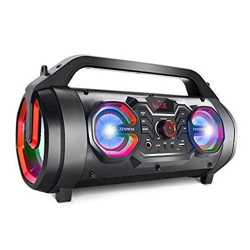 TENMIYA Getue draagbare Bluetooth-luidspreker - 30W - RGB - FM-radio - Zwart