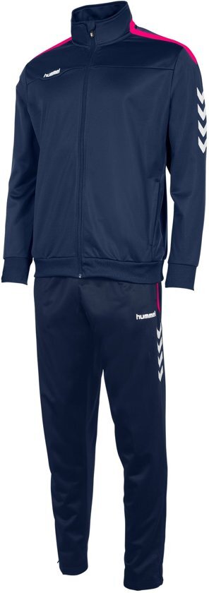 Hummel Valencia Polyester Suit Trainingspak Heren - Navy-Magenta