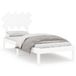 vidaXL Cadre de lit en bois massif blanc 90x200 cm