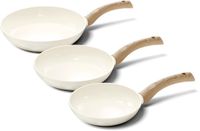Cook and Pan Cook & Pan 3-Delige Koekenpan Pannenset Crème Ø 20, 24 & 28 cm