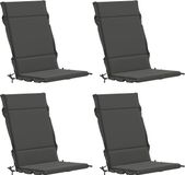 vidaXL 4-delige hoogrugkussen GEMERT 4 pcs 100% Polyester Antraciet
