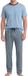 Ammann Heren pyjama Mix & Match copen blue gestreept korte mouw katoen XXL
