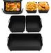 Ninja Foodi Set de doublures en silicone pour friteuse à air chaud - Convient pour le modèle AF500UK - 3 pièces - Réutilisable - Noir