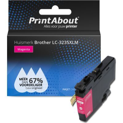 PrintAbout LC-3235XLM Magenta Ink Cartridge - High Capacity - Compatible with Brother Printers