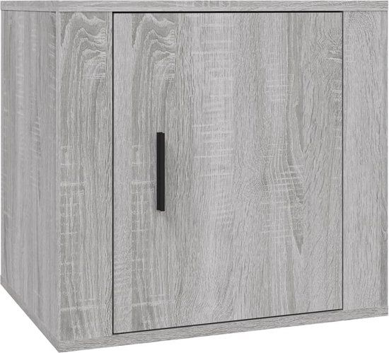 vidaXL Nachtkastje 50x39x47 cm grijs sonoma eikenkleurig