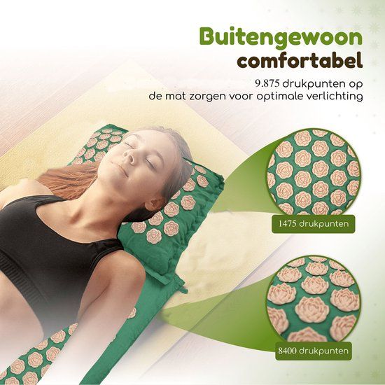 Merkloos / Sans marque Misa Brands B.V. Spijkermat XL - 130 x 50 cm - Groen