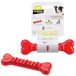 Ferplast Jouets pour chien, Os pour chien, Distributeur de croquettes, en matériau durable à mâcher, arôme de viande, pour l'hygiène bucco-dentaire du chien, SMILE Os Jouet, Jouer pour chiens de taille moyenne, Rouge