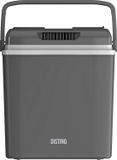 DistinQ Elektrische Koelbox voor Auto en Camping – Koelbox Elektrisch met Verwarmingsfunctie - USB C 12v 230 Volt – 25L - Grijs