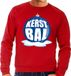Bellatio Decorations Shoppartners Bv Foute kersttrui kerstbal blauw op rode sweater voor heren - kersttruien XXL