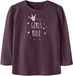 NAME IT Meisjes Lange Mouwen Shirt NMFOLINAS LS TOP PB Mauve Wine Katoen/Elastaan Maat 104