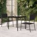 Maison Exclusive - Table de jardin noire 80x80x74 cm acier et verre