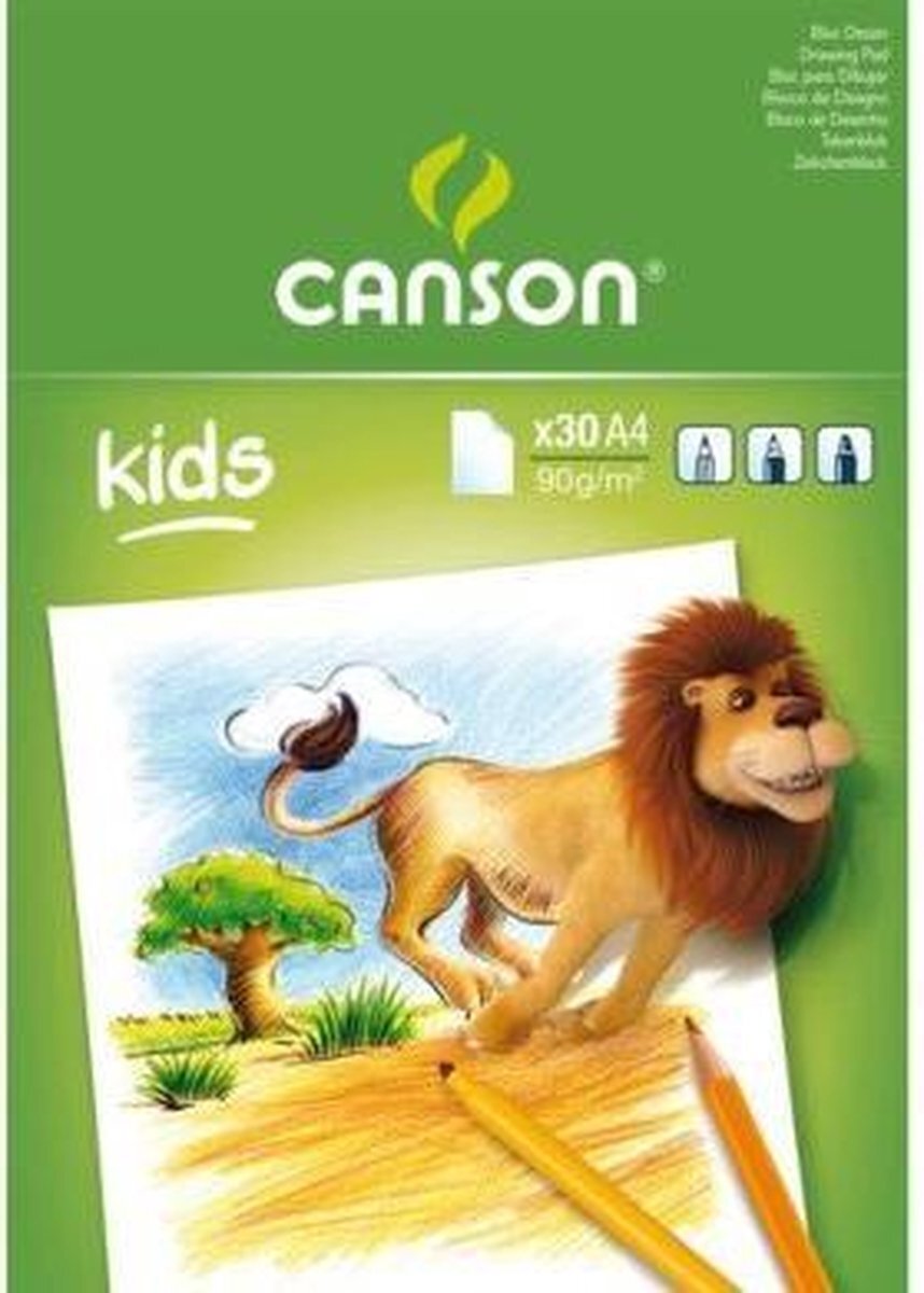 Canson TEKENBLOK KIDS A4 90GR 30VEL