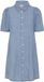 ICHI IHANCEY DR3 Dames Mini Jurk Katoen Lichtblauw Maat 34