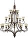 Steady Lighting Kroonluchter - Metaal - E27 - 137cm - Walnut