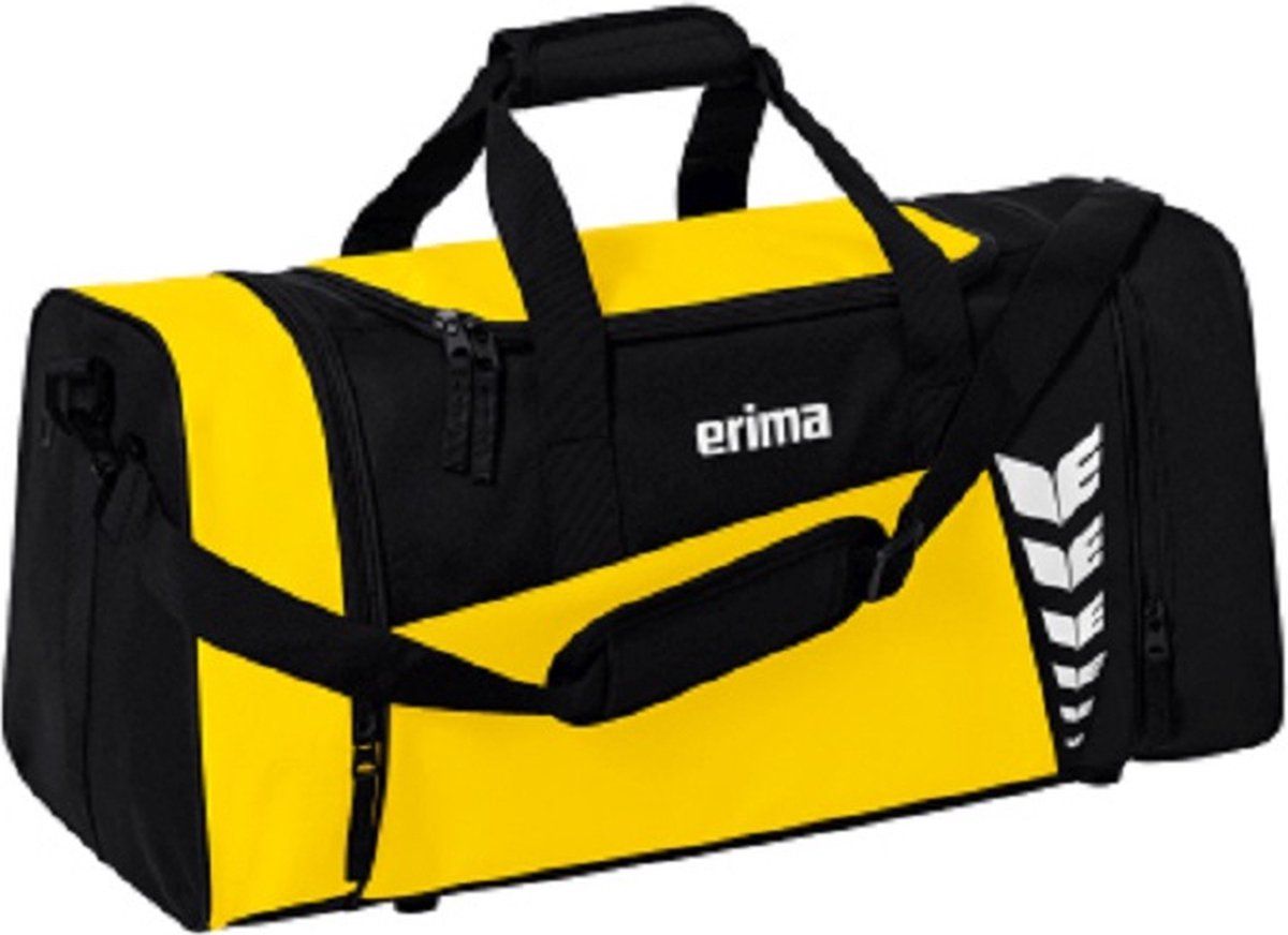 Erima Six Wings Sporttas Maat L Geel-Zwart - Polyester - Zwart - 2023