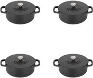 Combekk Mini Cocotte Noir 12cm Set 4x