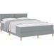 Maison Exclusive - Lit boxspring avec coussins, gris clair, 160 x 200 cm, rembourré