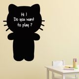 Ambiance Sticker Schoolbordsticker - uitwisbare zelfklevende muurstickers - KITTENKARIKATUUR - 135x100cm