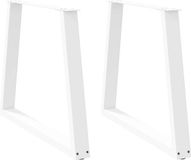 vidaXL Eettafelpoten V-vorm, 2 stuks, wit, 70 x 72 - 73,3 cm, staal