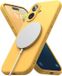 Ringke Silicone Magnetic Hoesje Geschikt voor Apple iPhone 16 | Compatibel met MagSafe | Back Cover met Magneet | Zacht Siliconen | Slank Design | Geel