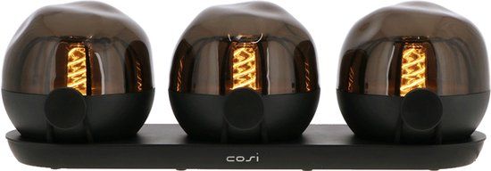 Cosi Fires Cosi Cosisfera Set van 3 - Sfeerverlichting voor binnen en buiten - 8 uur brandtijd - Zwart