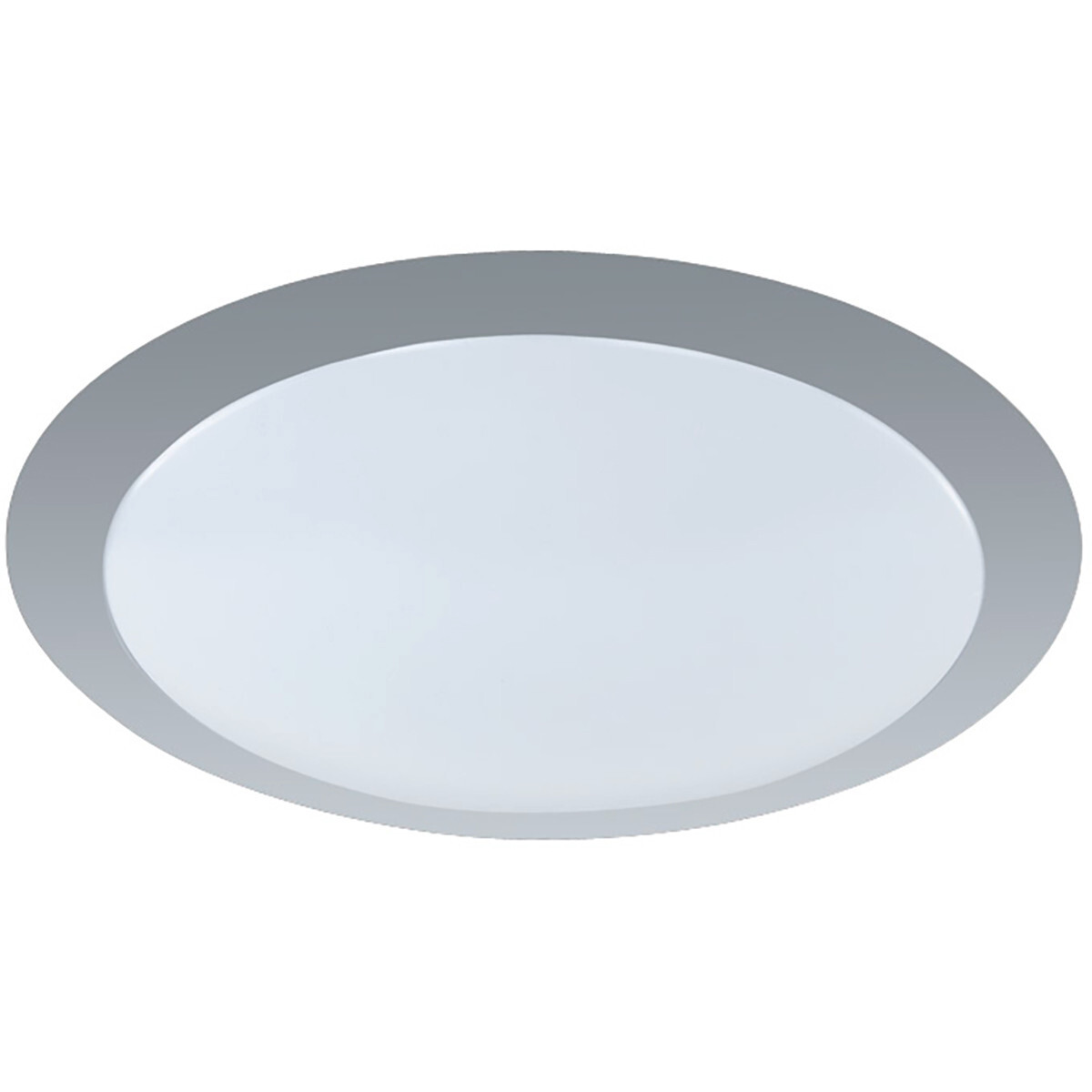 BES LED LED Plafondlamp - Plafondverlichting - Trion Ginzon - 12W - Warm Wit 3000K - Rond - Mat Titaan - Aluminium