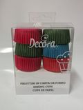 Bakvormen Decora Bakvormen van papier van oven Mini Mix kleuren 120pz 40 x 20 mm