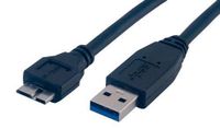 MCL 1.8m USB 3.0 Micro-USB naar USB-A Kabel Zwart
