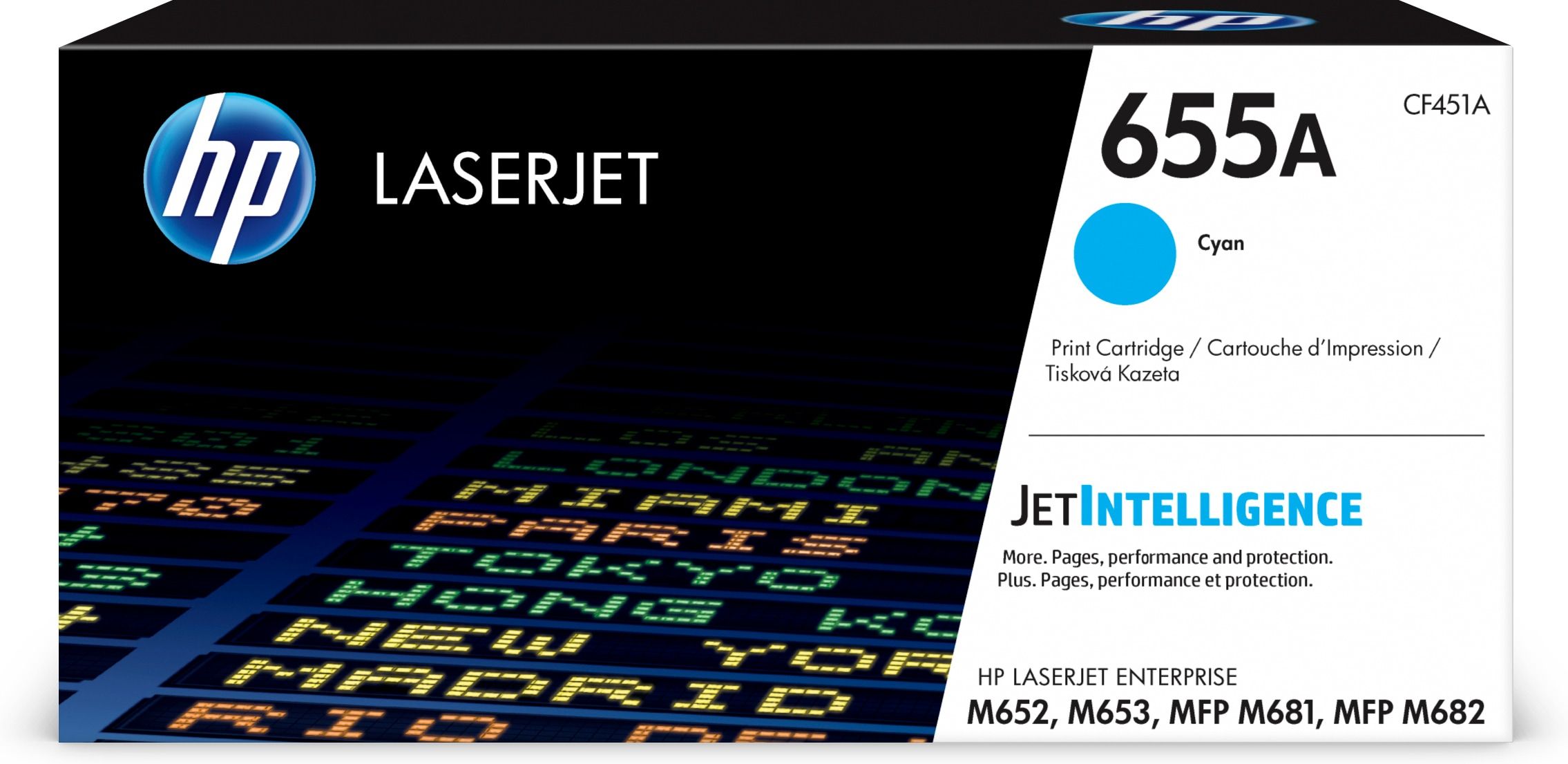 HP 655A Cyaan Toner Cartridge - CF451A - Original