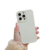 CLIPPER GUARDS Compatibel met iPhone 11 Pro Max hoes, platte rand, siliconen telefoonhoes voor iPhone 11 Pro Max 6,5 inch, siliconen, dun, dun, beschermhoes, wit