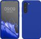 kwmobile telefoonhoesje geschikt voor Samsung Galaxy S23 Plus - Hoesje met siliconen coating - Smartphone case in Baltisch blauw