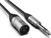 Merkloos Wan GmbH XLR naar Jack Kabel - Microfoonkabel Audiokabel - Muziek Aansluiten - Zuiver Signaal - 15 meter - Zwart