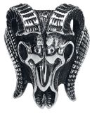 etNox hard and heavy etnox Ram's Skull Unisex Ring - zilverkleurig