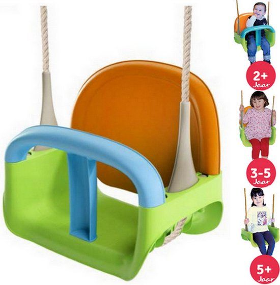 Top1Toys Otto Simon Basic Baby Schommel 3In1 Blauw Kunststof