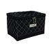 Everything Mary Opvouwbare Naaiset Organizer Box, Zwart & Blauw Gewatteerd