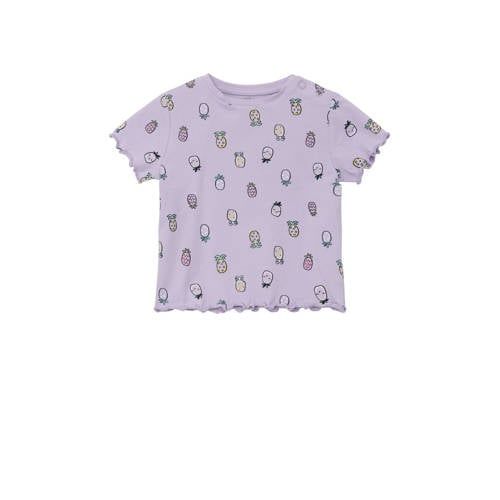 s.Oliver baby T-shirt with all over print - lilac