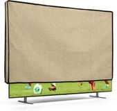 kwmobile Linnen Beschermhoes voor Smart TV - Beige