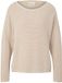 Tom Tailor Pull en maille pour femme avec structure 1033125, 30438 - Beige Bubble Structure, M