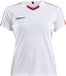 Craft Progress Contrast Shirt Korte Mouw Dames - Wit / Rood