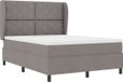vidaXL Lit plateforme avec tête de lit taupe 140 x 200 cm tissu