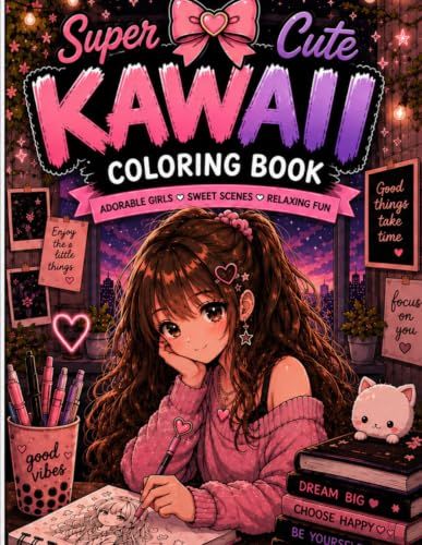 Super Cute Kawaii Coloring Book
