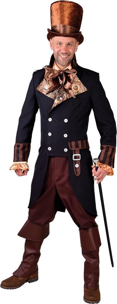 Magic by freddy Steampunk Kostuum | Tijdmachine Steampunk Jas Man | Extra Small | Carnaval kostuum | Verkleedkleding