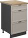 Vicco Keukenonderkast Fame-Line, GrijsBeige/Antraciet, 50 cm, WB Eik
